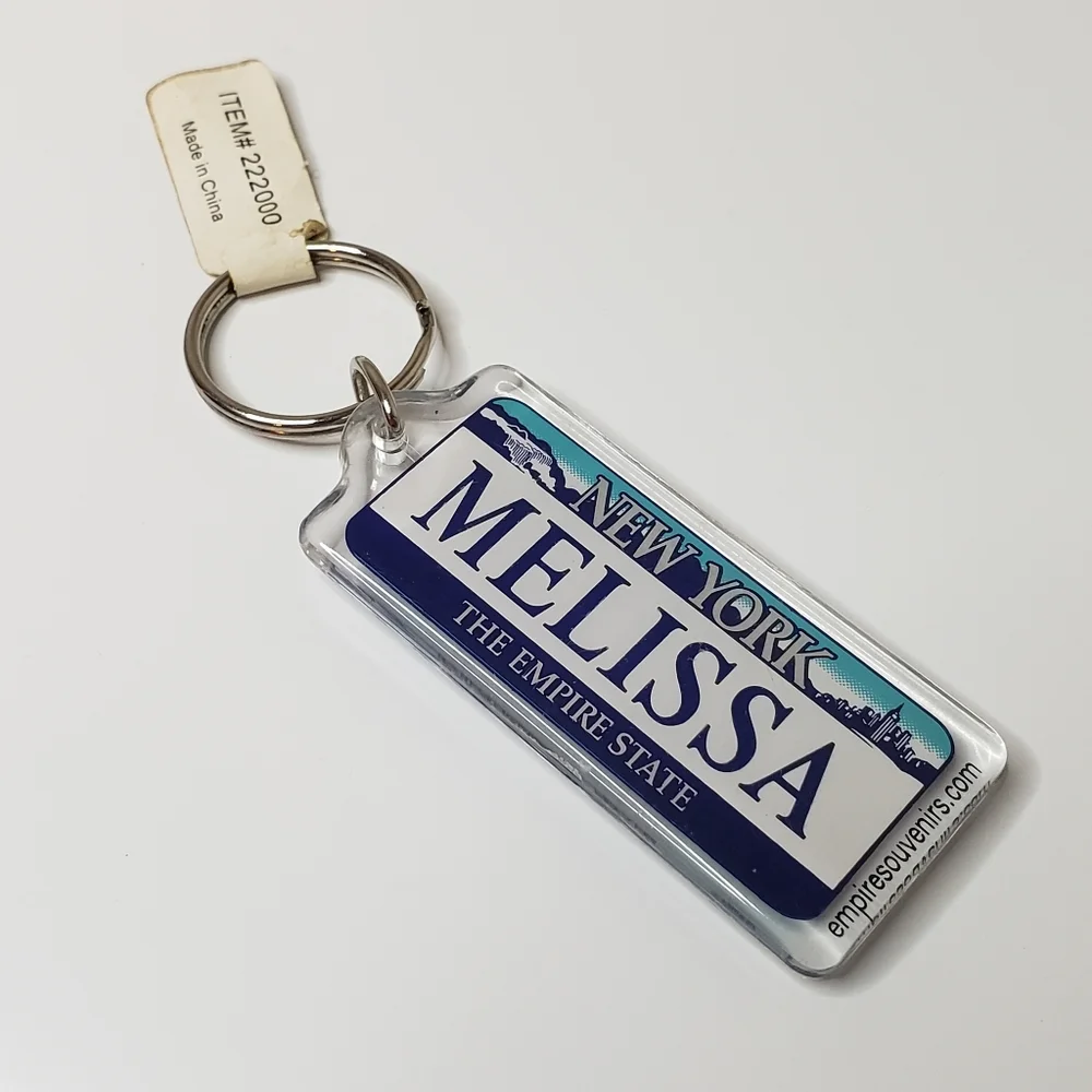 Melissa New York License Plate Keychain